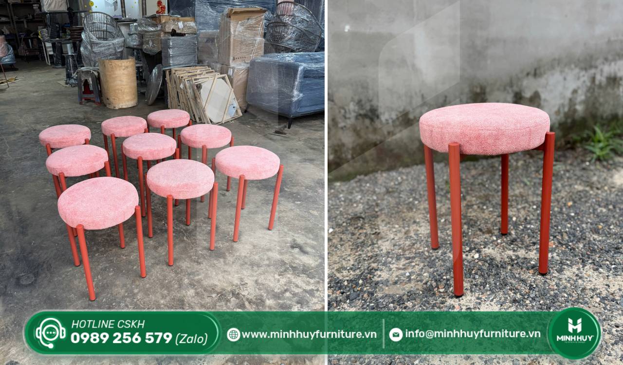 mẫu bàn ghế sắt mặt tròn cho quán cafe đẹp