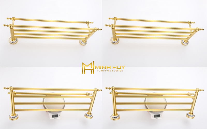 mẫu giá treo khăn inox mạ vàng đẹp