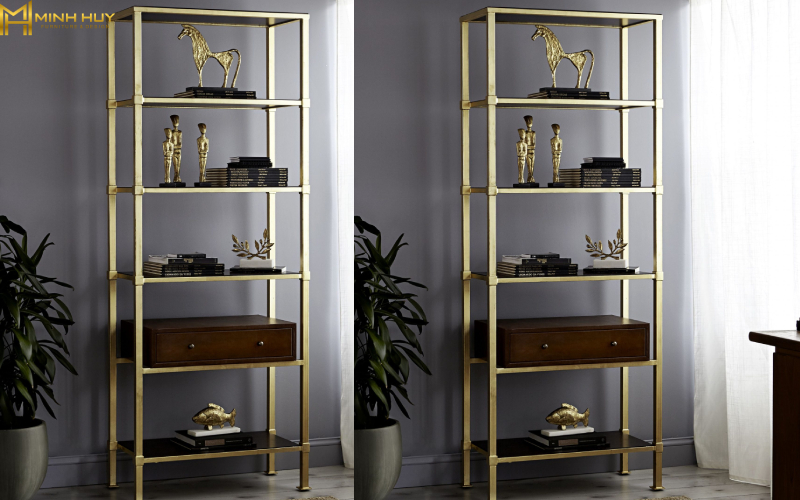mẫu kệ inox mạ vàng đẹp