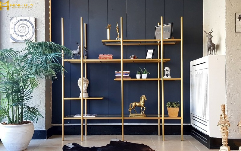 mẫu kệ inox mạ vàng