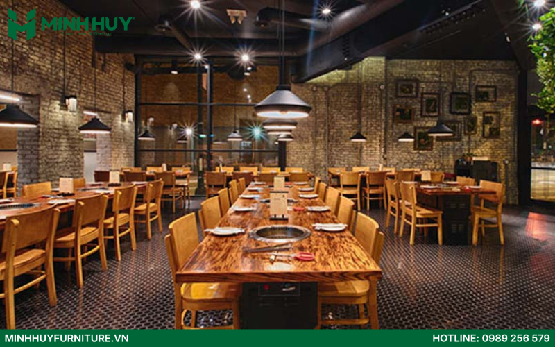 Mẫu thiết kế nội thất nhà hàng BBQ đẹp