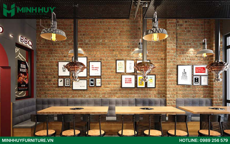 Mẫu thiết kế nội thất nhà hàng BBQ đẹp