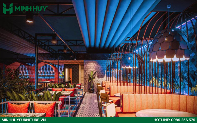 nội thất nhà hàng beef steak