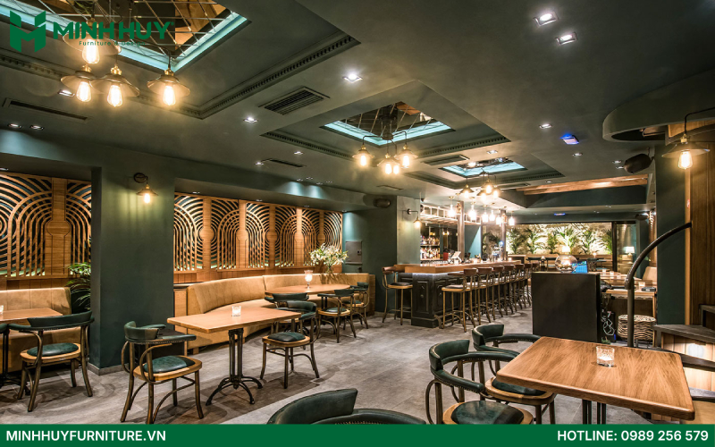 thiết kế nội thất nhà hàng beef steak
