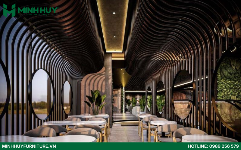 Mẫu thiết kế nội thất nhà hàng beef steak đẹp