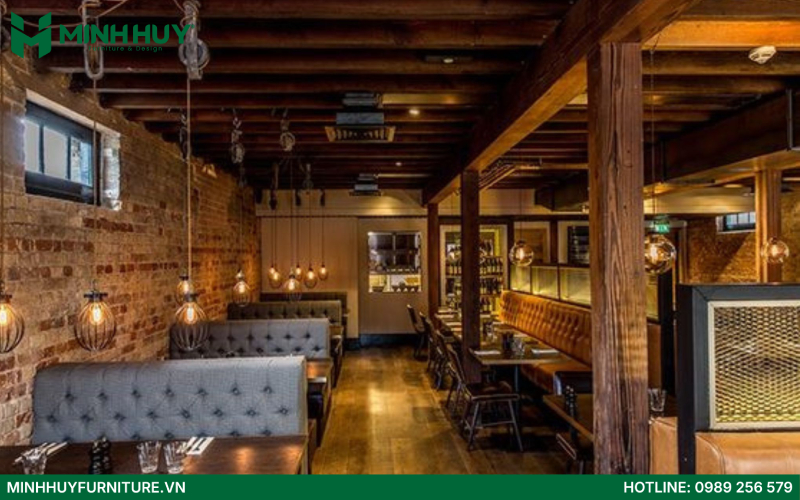 Mẫu thiết kế nội thất nhà hàng beef steak đẹp