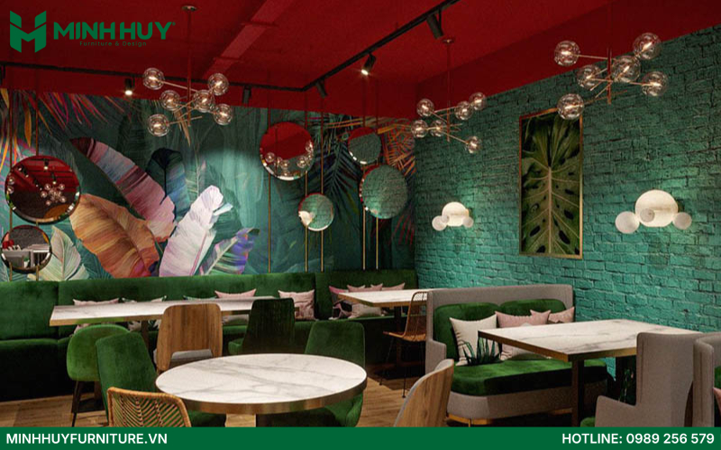 Mẫu thiết kế nội thất nhà hàng chay đẹp