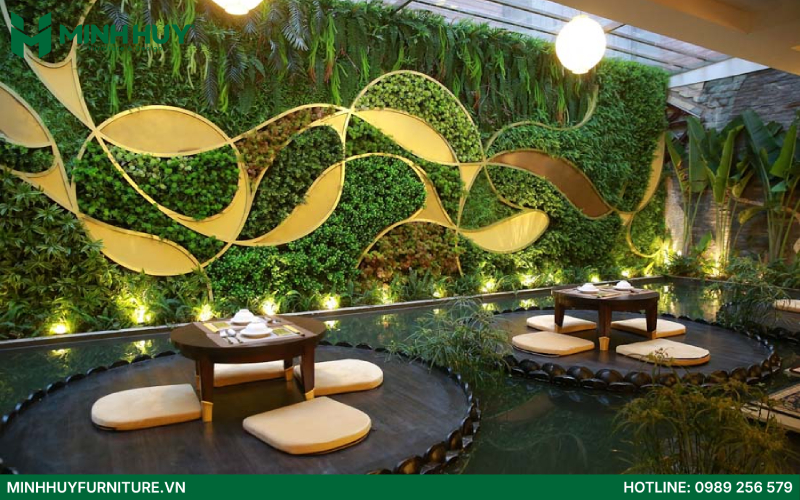 nội thất nhà hàng chay đẹp
