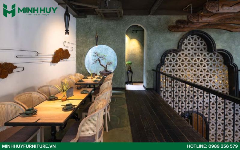 thiết kế nội thất nhà hàng chay