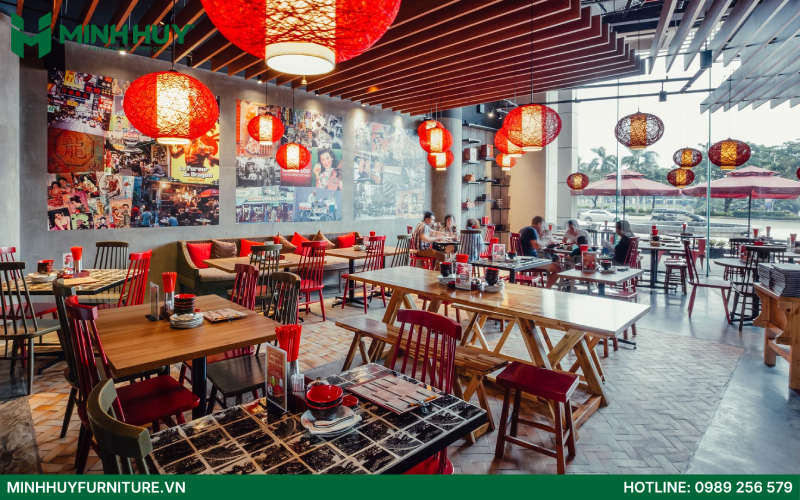 nội thất nhà hàng Dim Sum HCM