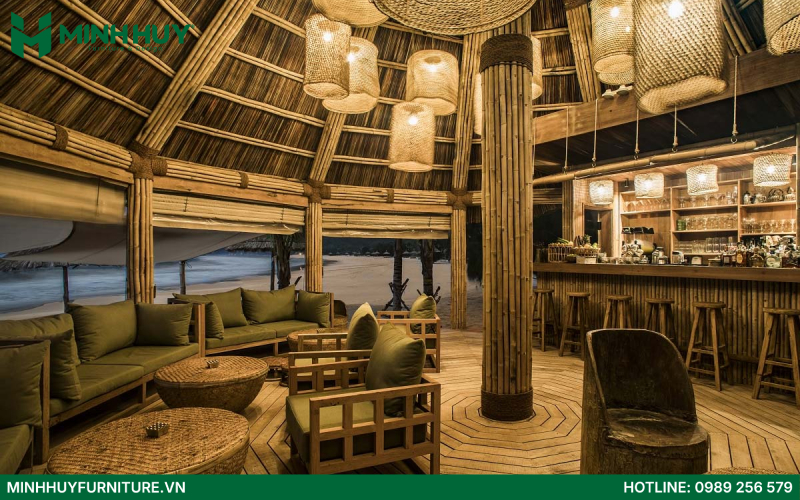 hinh anh noi that nha hang dong que