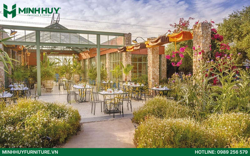 nội thất nhà hàng đồng quê