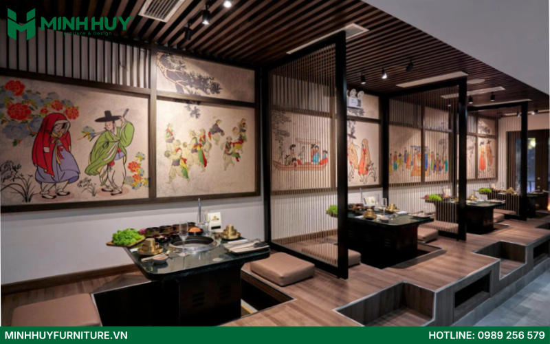 Nguyên tắc khi thiết kế nội thất nhà hàng Hàn Quốc đẹp