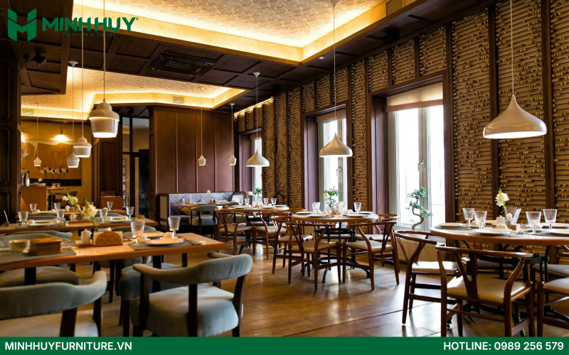 Xu hướng thiết kế nội thất nhà hàng phong cách hiện đại năm 2025
