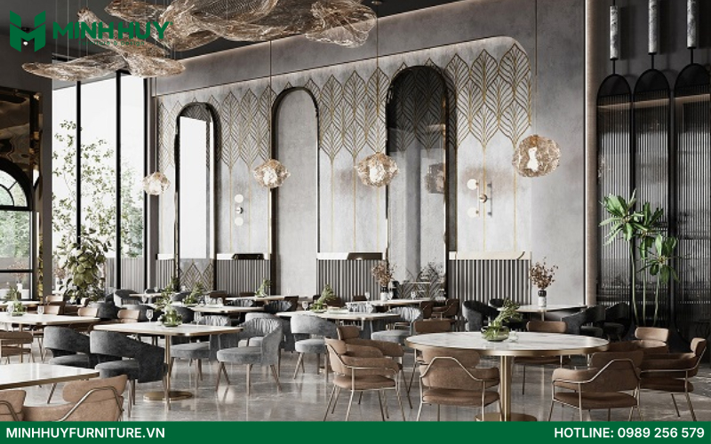 Mẫu thiết kế nội thất nhà hàng hiện đại đẹp