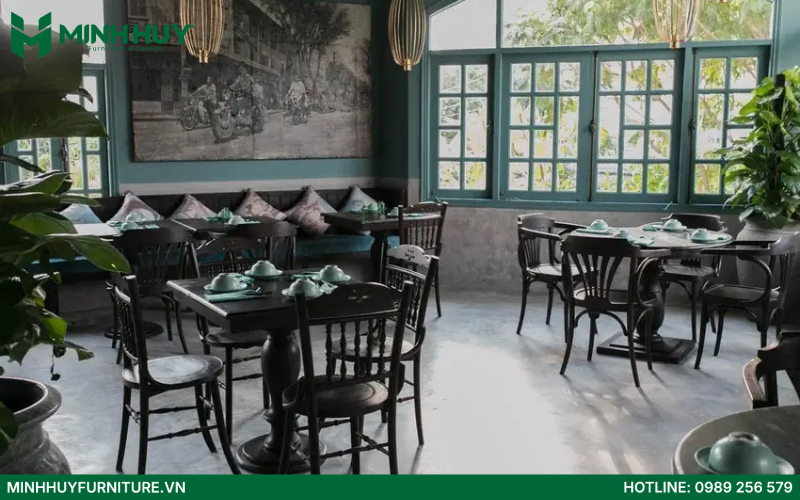 Mẫu thiết kế nội thất nhà hàng Indochine đẹp