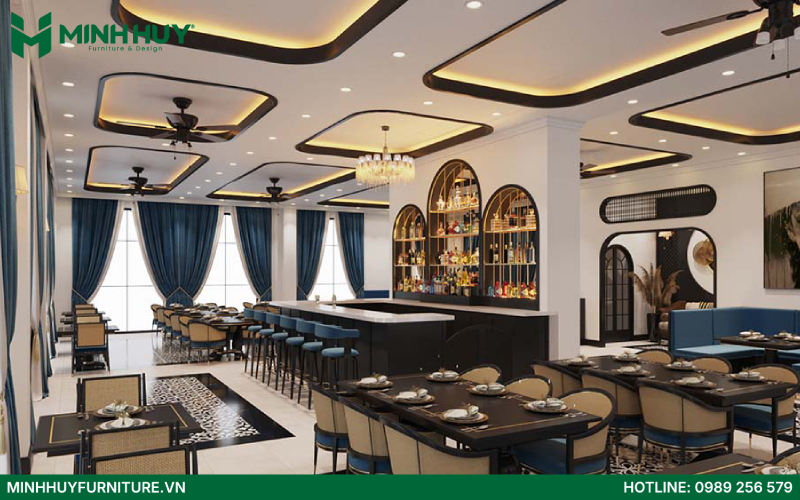 Nguyên tắc cơ bản khi thiết kế nội thất nhà hàng phong cách Indochine