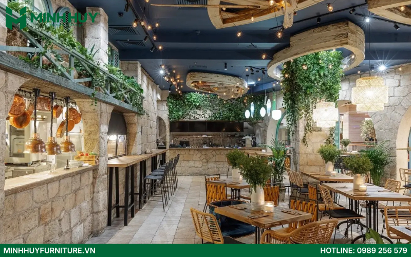 thiết kế nội thất nhà hàng Pizza