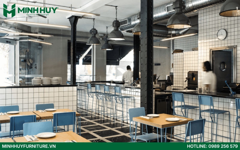 Mẫu thiết kế nội thất nhà hàng Pizza đẹp mang dấu ấn nghệ thuật