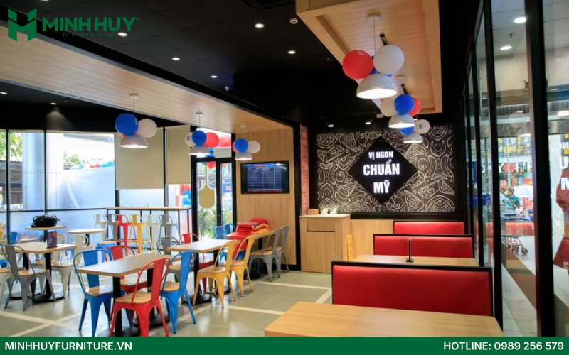 Mẫu thiết kế nội thất nhà hàng Pizza đẹp với điểm nhấn độc đáo