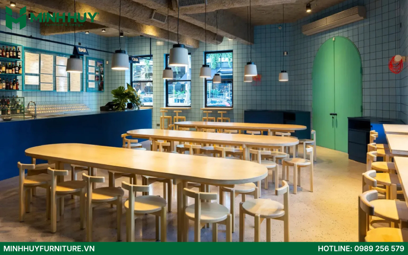 Mẫu thiết kế nội thất nhà hàng Pizza đẹp