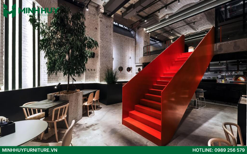 thiết kế nội thất nhà hàng Pizza