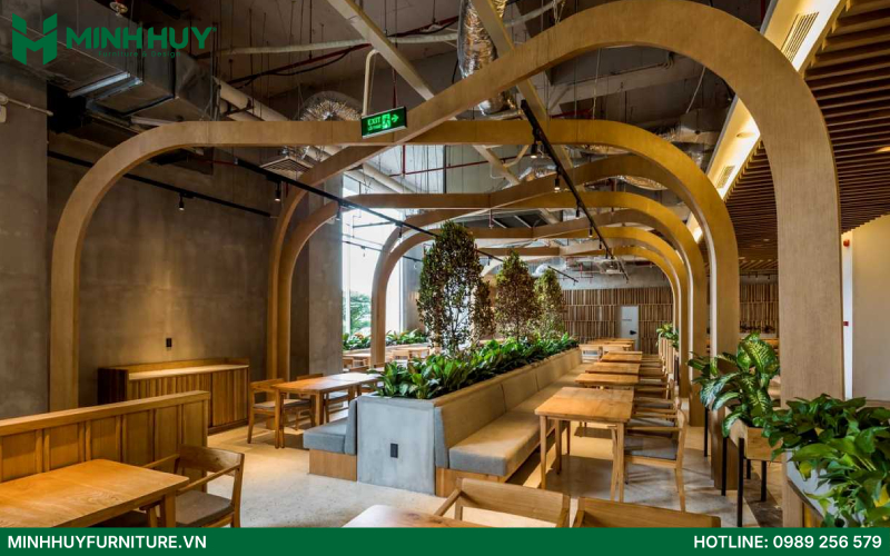 Mẫu thiết kế nội thất nhà hàng Pizza đẹp phong cách hiện đại