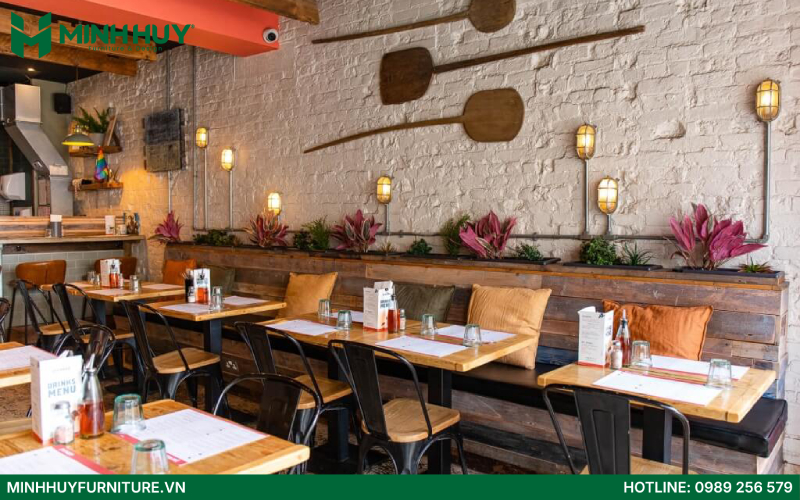 Mẫu thiết kế nội thất nhà hàng Pizza đẹp mang hơi thở châu Âu