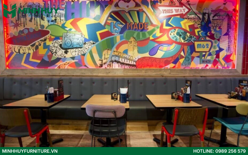 Mẫu thiết kế nội thất nhà hàng Pizza đẹp mang phong cách Ý cổ điển