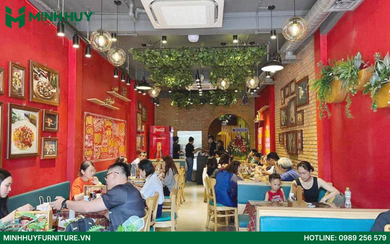 Mẫu thiết kế nội thất nhà hàng Pasta đẹp