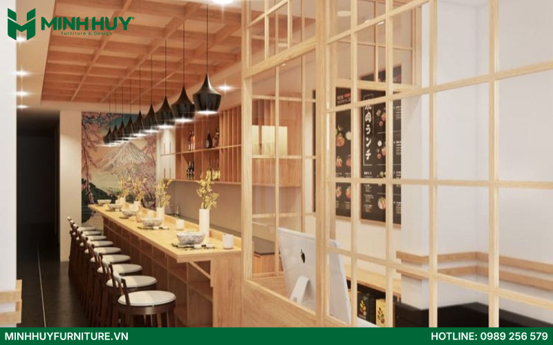 thiết kế nội thất nhà hàng Ramen