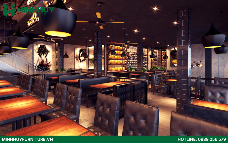 Mẫu thiết kế nội thất nhà hàng Pasta đẹp