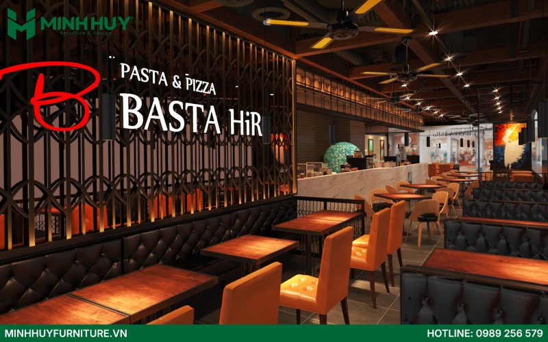 Mẫu thiết kế nội thất nhà hàng Pasta đẹp