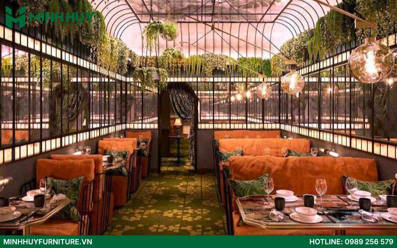 Xu hướng thiết kế nội thất nhà hàng sân vườn năm 2025