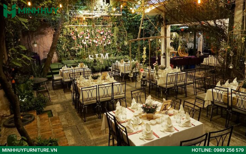 Nguyên tắc cơ bản khi thiết kế nội thất nhà hàng sân vườn