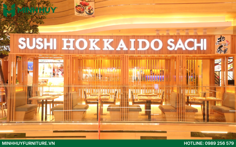 thiết kế nội thất nhà hàng Sushi