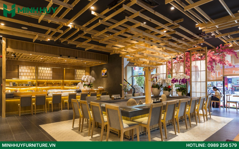 thiết kế nội thất nhà hàng Sushi đẹp