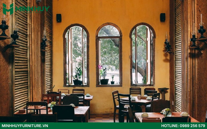Mẫu thiết kế nội thất nhà hàng Vintage đẹp