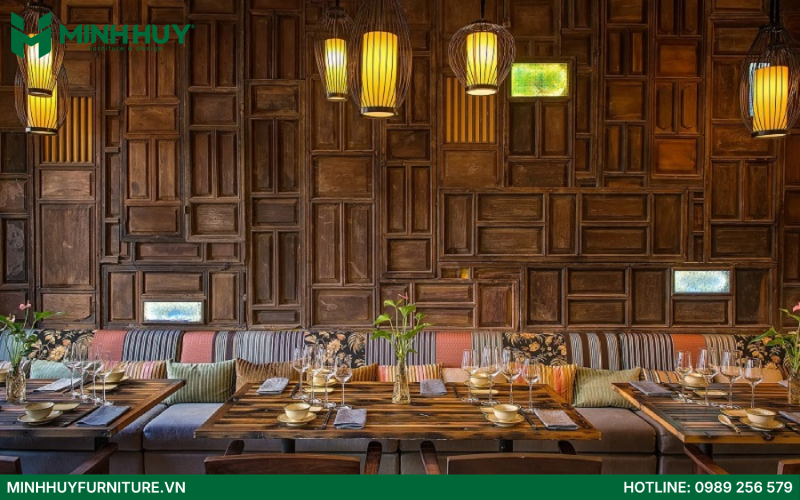 Mẫu thiết kế nội thất nhà hàng Vintage đẹp