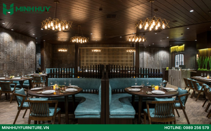 Mẫu thiết kế nội thất nhà hàng Vintage đẹp