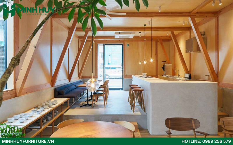 thiet ke quan cafe phong cach toi gian