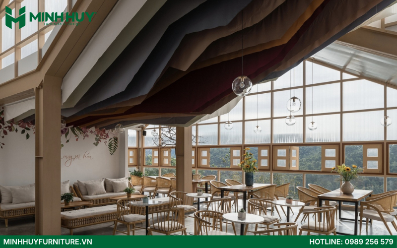 thiết kế quán cafe phong cách tối giản đẹp