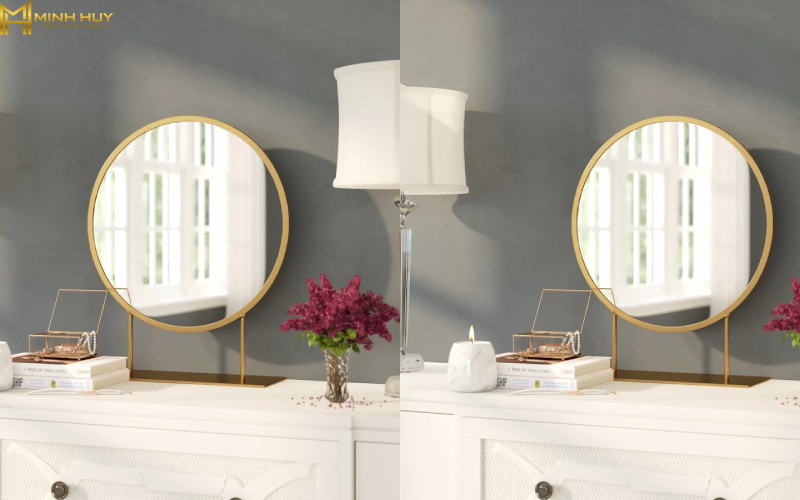 mẫu viền gương inox mạ vàng đẹp