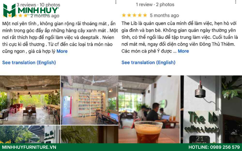 đánh giá quán The LIB Coffee & Books