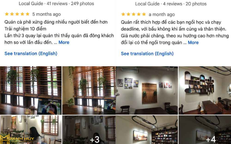 đánh giá từ khách hàng về Tĩnh Books & Coffee