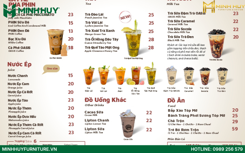 quán cafe sân vườn Oasis 