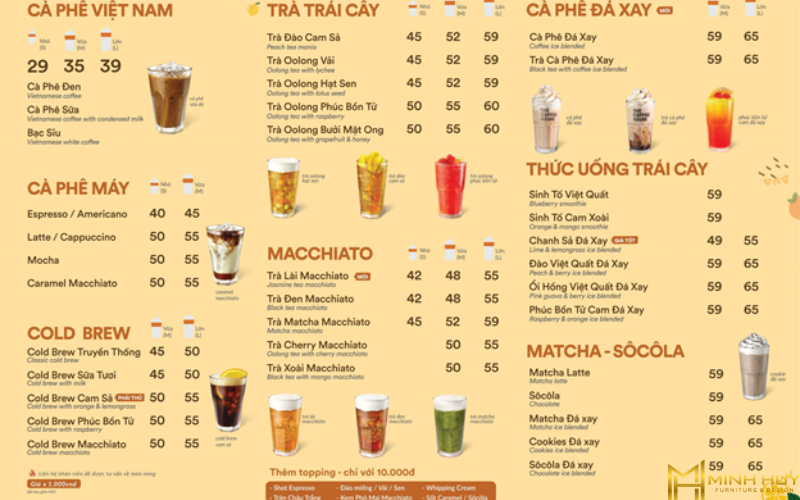 Menu quán The Coffee House