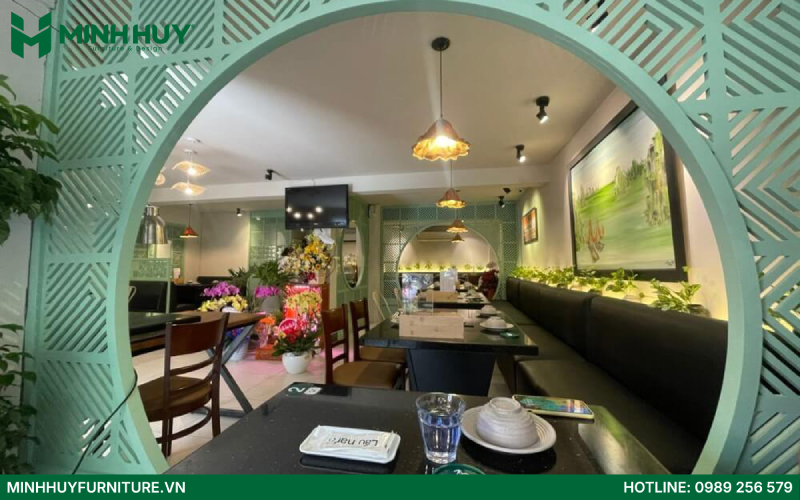 thi công nội thất nhà hàng chay