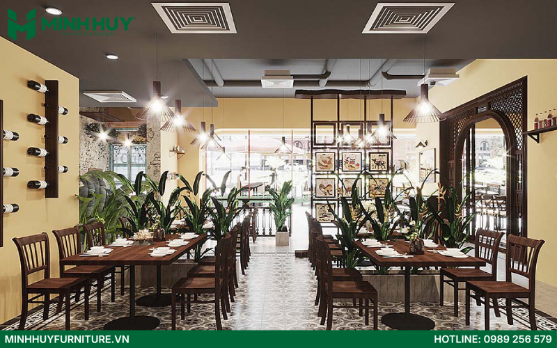 báo giá thi công nội thất nhà hàng cổ điển