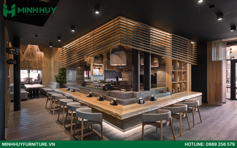 thi công nội thất nhà hàng phong cách Nhật Bản chuyên nghiệp